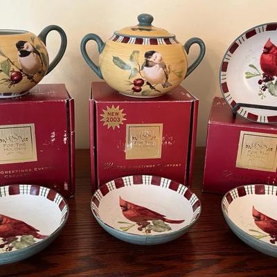 Lenox For The Holidays Winter Greetings 6 Piece Dish Set 
