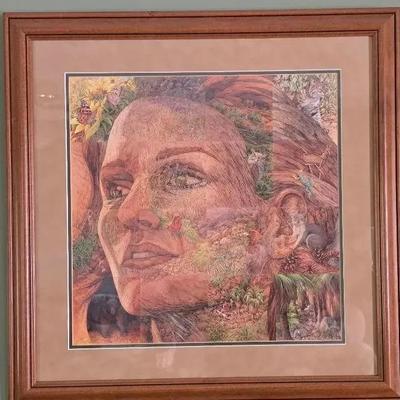 BEV DOOLITTLE 'The Earth Is My Mother' Limited Edition Print Signed & #10193/12500