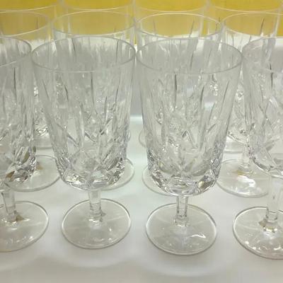 Set Of 11 Gorham Crystal Ice Tea Glasses And 1 Goblet Glass