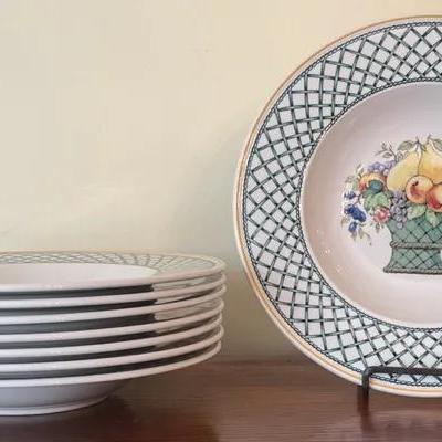 Villeroy & Boch Basket Set Of 8 Soup/Pasta Bowls