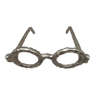 Handmade Cast Metal Eyeglasses Sculpture / Art Object