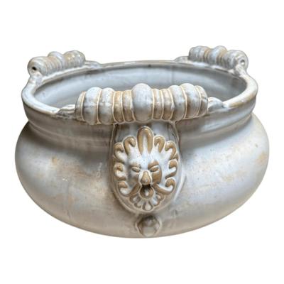 Bombay Ceramic Lion Head Planter Bowl with Rope Handles – Made in China