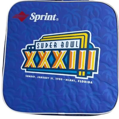 Sprint NFL Super Bowl XXXIII Promotional Travel Seat Cushion with Souvenir Items (1999)