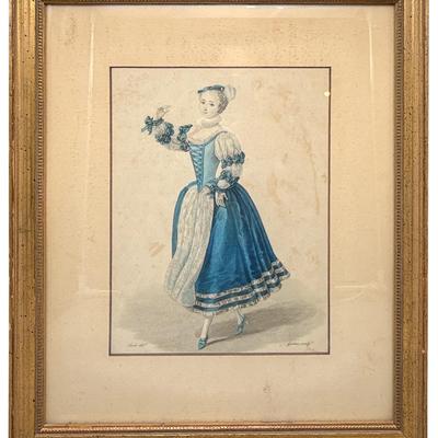 After Louis-Marie Lanté – La Camargo, Illustration of Famous Parisian Dancer, ca. 1900