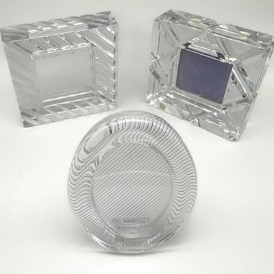 Mikasa Crystal Photo Frames, Mixed Shapes (Set of 3)