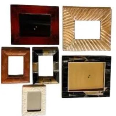 Assorted Decorative Picture Frames Collection – Mixed Styles & Materials 