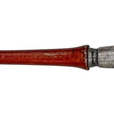 Vintage 10” Serving Spoon with Wood Handle and Sterling Silver Marked Grip