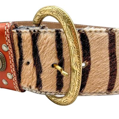 Artisan Vintage La Doppia Vita Made in Italy Pony Hair Leather Belt – Size 100