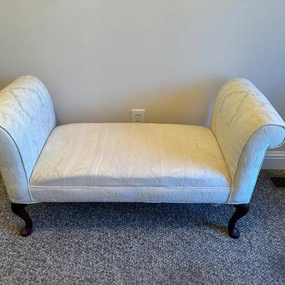 Claw Foot Upholstered Bench