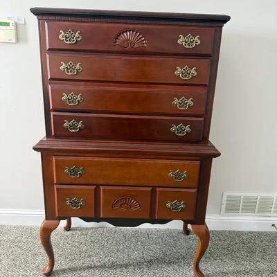 Regency Style Highboy Chest of Drawers