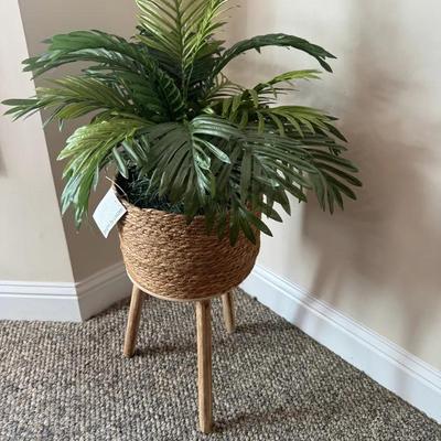 Faux Palm In Basket
