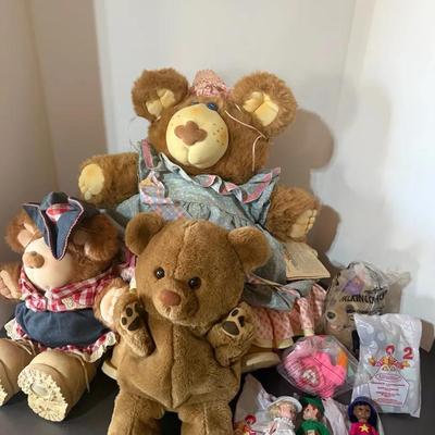 Stuffed Bears And Happy Meal Toys