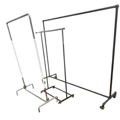 Lot Of Three Clothing Rolling Racks