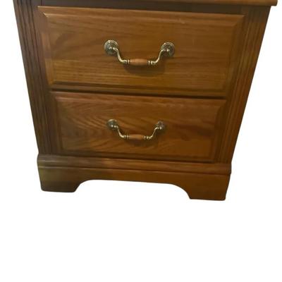 Traditional Two Drawer Nightstand 