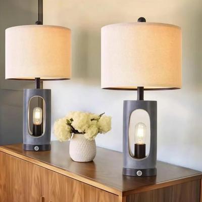 Three-Way Dimmable, Touch Control Table Lamp With Usb Charging Ports