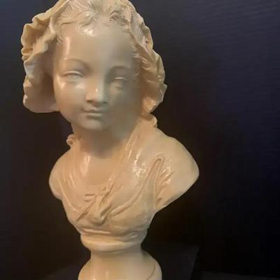 Heavy Paris Peasant Girl Sculpture French Bust