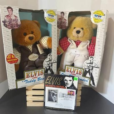 Elvis Presley Stamp And Teddy Bear Lot 