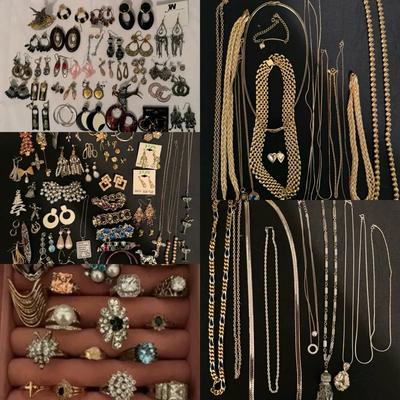 Great Lot Of Costume Jewelry And 14k And Silver