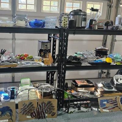 Kitchenware and racks for sale