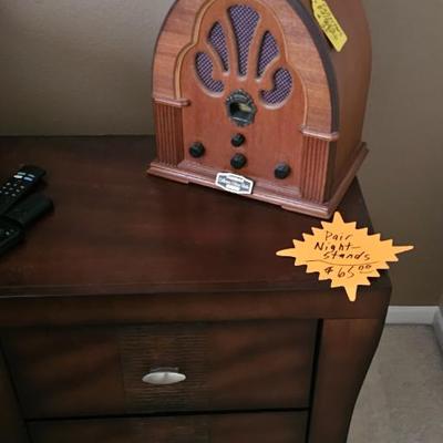Pair nightstands $65