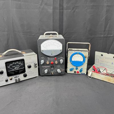 Vintage Test Equipment Lot | AN/PSM-6B Multimeter, General Radio DC Amplifier, D&R Flutter