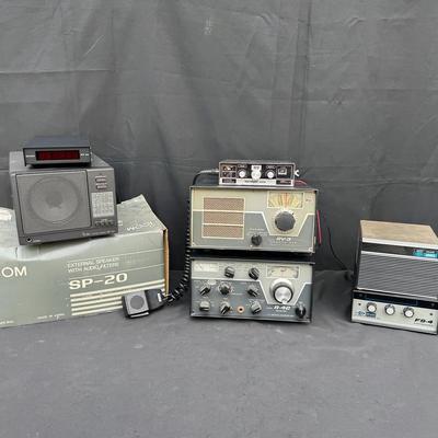 R.L. Drake Radio Equipment Lot | R-4C Receiver, FS-4 Synthesizer, MS-7, Icom SP-20 & Surveyor 2400