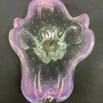 Murano Hand Blown Sommerso Glass Bowl