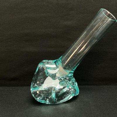 Hand-Blown Molten Glass Vase