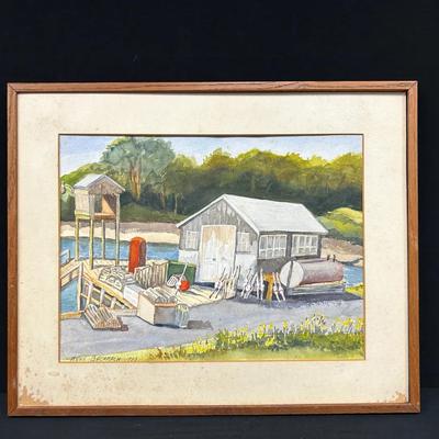 Boathouse- Original Watercolor 