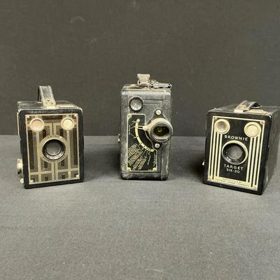 Brownie Box Cameras And Kodak 16mm Film Camera