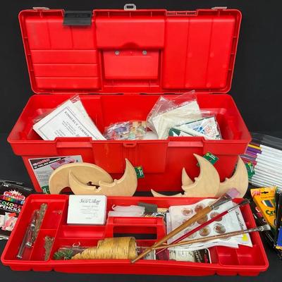 Huge Crafting Box Filled With Supplies 