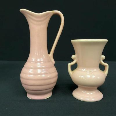 Vintage Pottery Vases In Pink