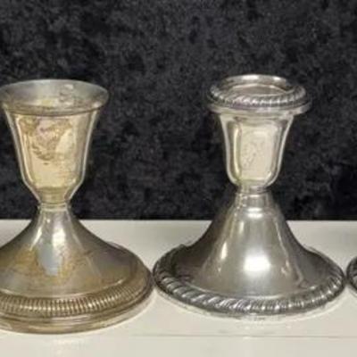 Vintage weighted sterling silver candlesticks