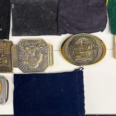Vintage John Deere belt buckles