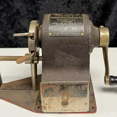 Climax No. 3 Industrial Automatic Pencil Sharpener, manufactured by the Automatic Pencil Sharpener C