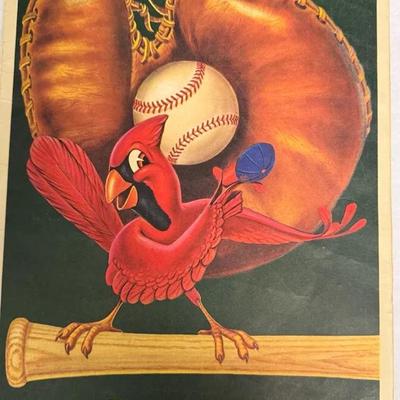 vintage 1954 St. Louis Cardinals baseball scorecard