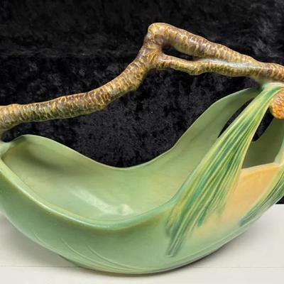 Vintage Roseville Pottery Pine Cone Basket