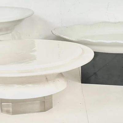 White Ceramic Serving Platters and Dishes