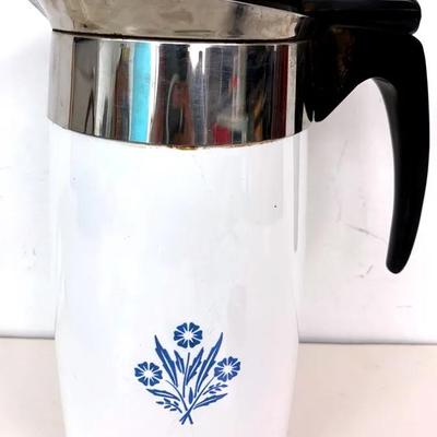 Vintage Corning Ware 9-Cup Stovetop Coffee Percolator