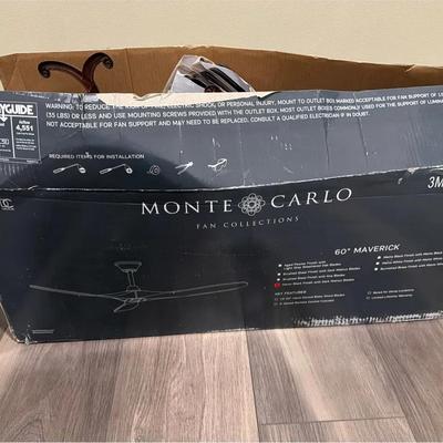 Monte Carlo 60” Maverick Ceiling Fan, Model 3MAVR60BK
