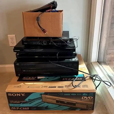 Sony DVD & Blu-Ray Player, JVC Compact Disc Player & Samsung/Seiki Blu-Ray Players