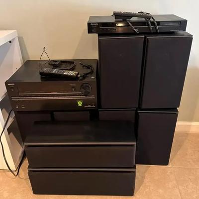 Proficient Surround Sound Speakers with Onkyo AV Receiver & Blu-Ray Player