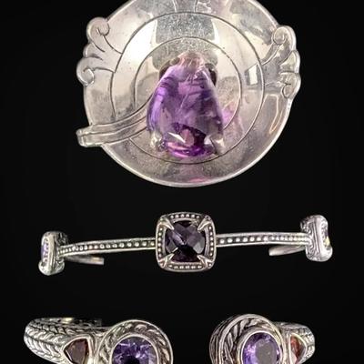 925 Sterling Silver Bracelets, Including Scott Kay (75.12g Total)