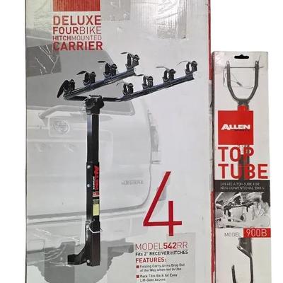 Allen Sports Deluxe 4 Bike Hitchmounted Carrier Model 542 RR & Top Tube Model 900B 