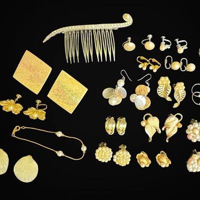 Pearlescent Clip-On Earrings & More