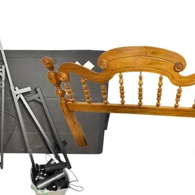 Adjustable Bed Base And Wood Headboard