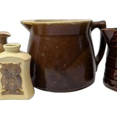 Brown Ceramic Pitchers + More!