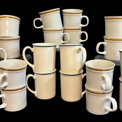 Old Brook Stoneware & Corning Mugs