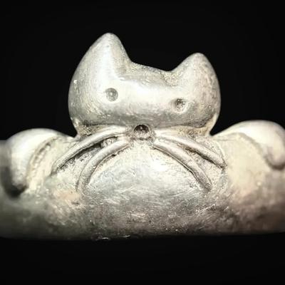 Sterling Silver Cat Ring - Size 5.5 (5.4g)