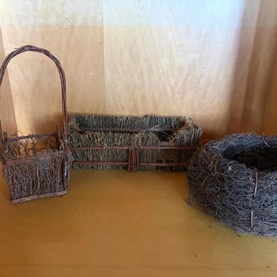 Handcrafted Basket and Nest Decorations